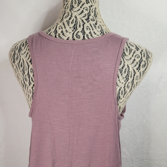 ✨️Mauve Pink Cotton Muscle Tank Top - Picture 3 of 4